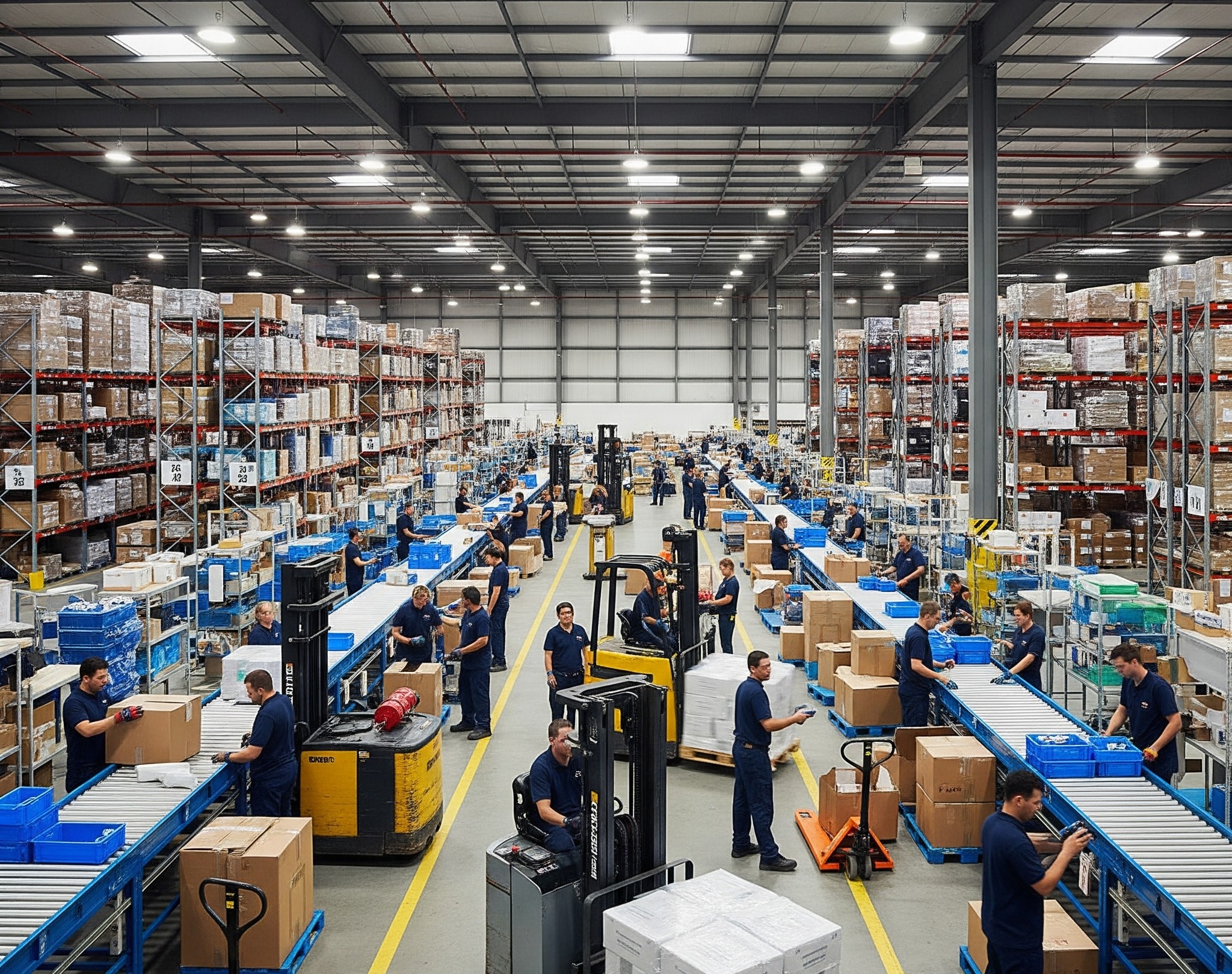 A team discussing logistics solutions on a computer
